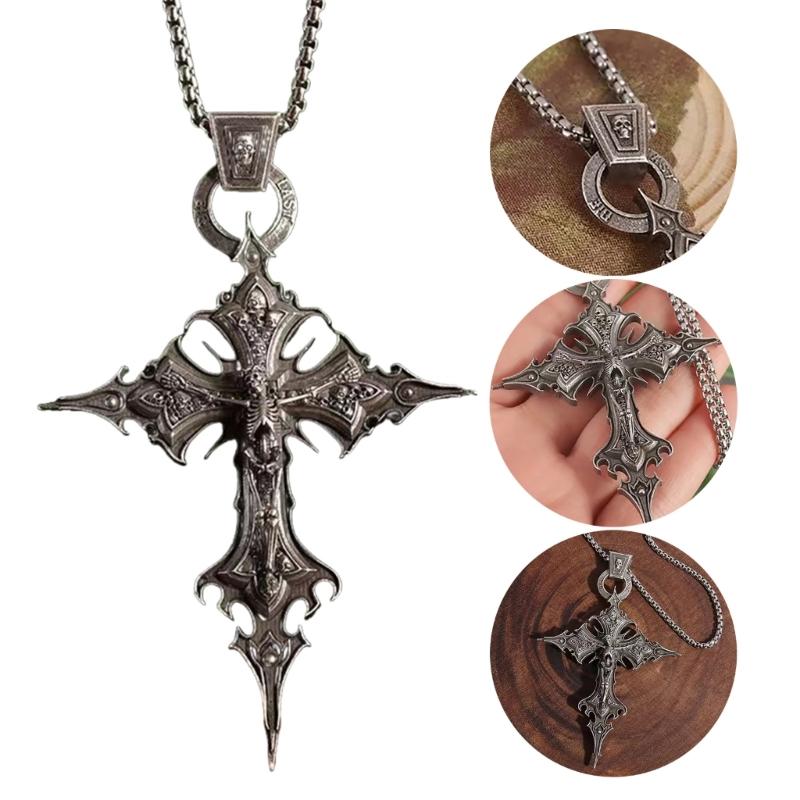 Stylish Crosses Pendant Charm Necklace Resistant to Tarnish Jewelry Accessory for Personalized Expression and Faith
