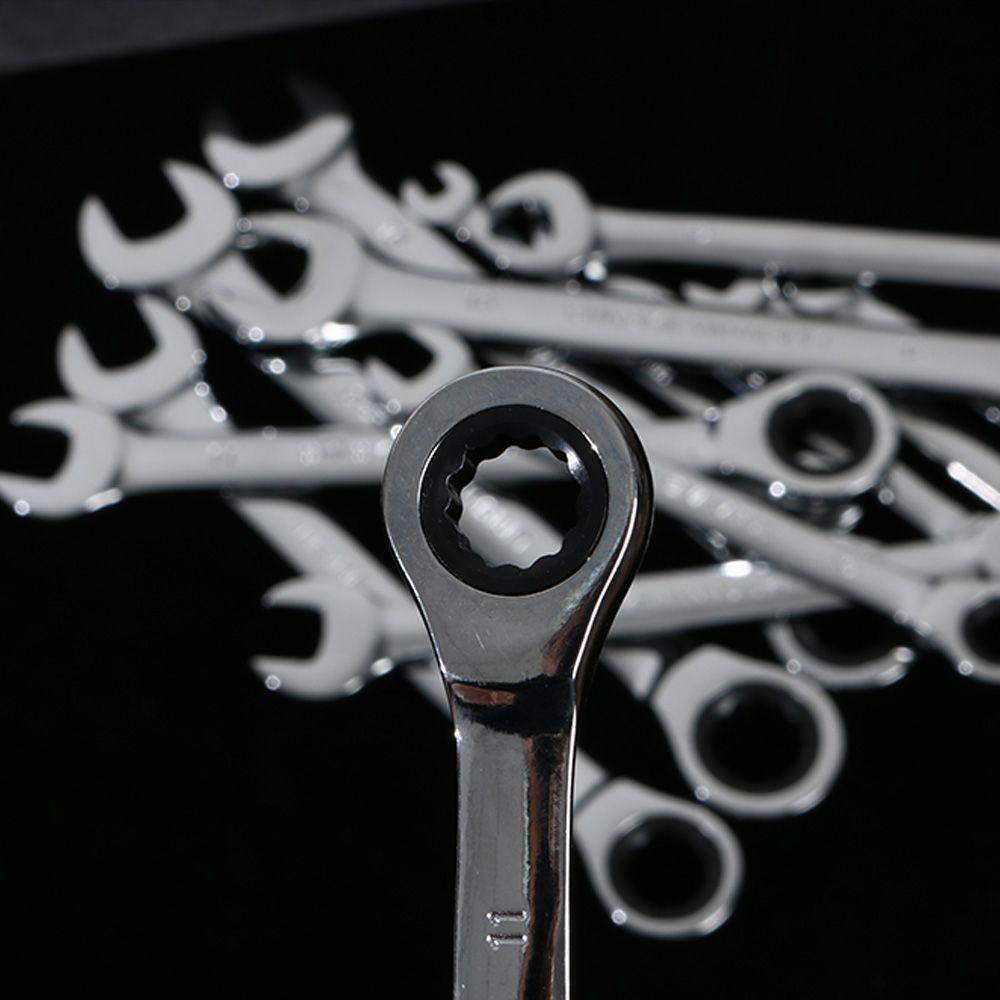 High Torque Reversible Ratchet Wrench Quick Opening Ring Wrench 72 Teeth Gear Socket Spanner Nut Tool Ratcheting Kit