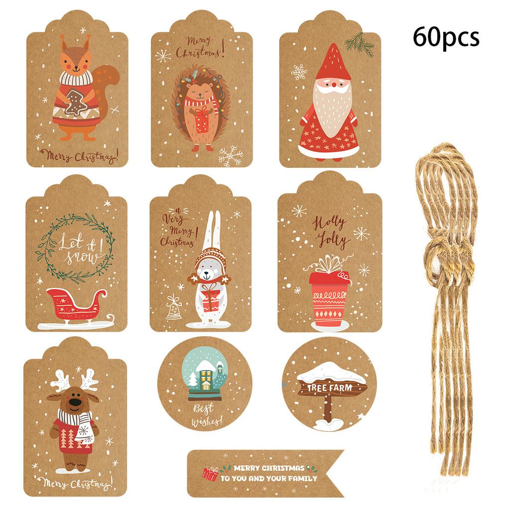 Themed Christmas Paper Gift Tags With Vintage Snowman For Festive Event Decor
