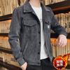 2025 Corduroy Jacket Men's Autumn and Winter Trend Handsome Versatile Lapel Spring Outer Casual Tooling Jacket Men