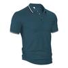 Men's Fashion Short Sleeve Polo Shirts Classic Turn Down Collar Business Casual Tees Tops