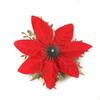 Gold Powder Christmas Flower Head for DIY Tree Decorations