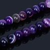 Purple Stripe Stone Round Beads, 4/6/8/10mm Natural Loose Beads, for DIY Jewelry Making