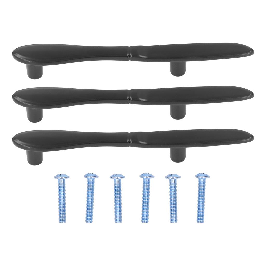 3er Set Türgriffe Verdickte Besteck Geschirr Geformte Schrankgriffe für Schublade Kleiderschrank Bücherregale Schwarz