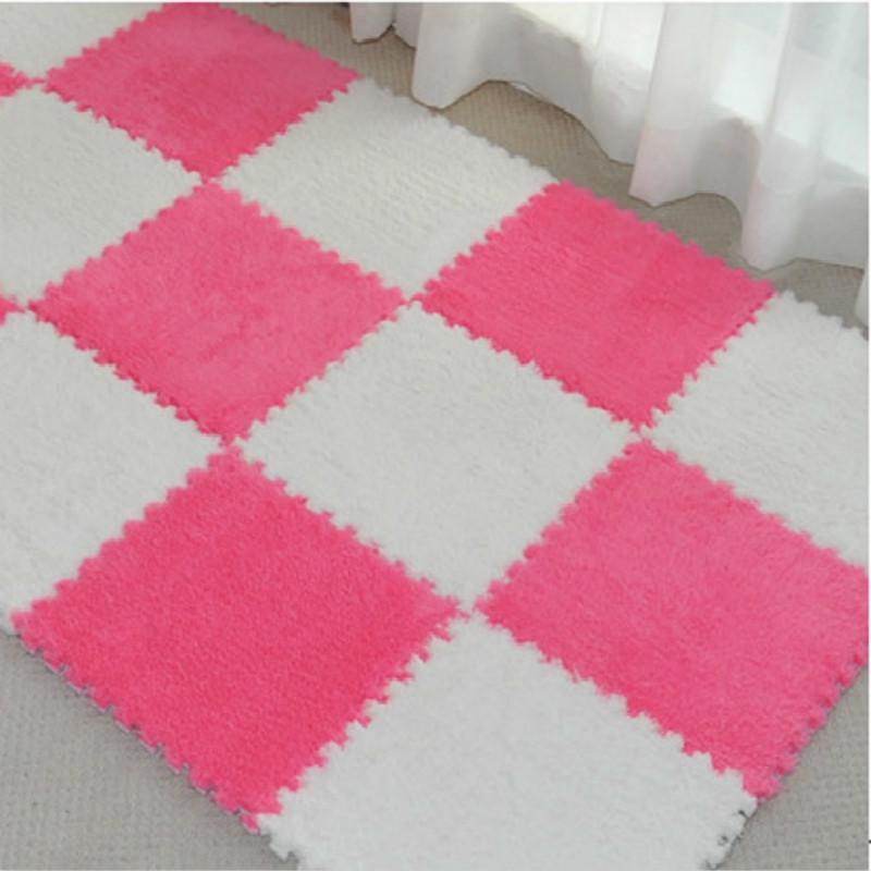 30*30 EVA Splicing Velvet Foam Pad Child Bedroom Treasure Crawling Mat