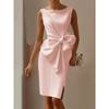 Women'S Bow Decorative Dress Dress Short Skirt Vest Skirt