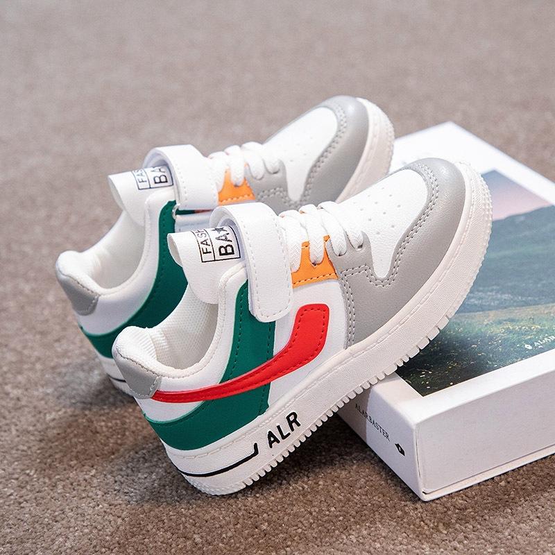 Boys Spring Autumn Breathable White Sneakers Versatile Shell Toe Skate Shoes Casual Sports Shoes For Big Kids 26 серый