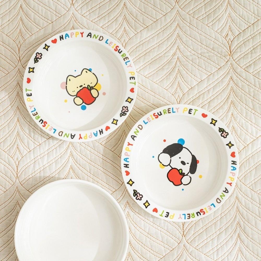 High Temperature Resistance Ceramic Cat Bowl Cartoon Pet Food Bowl Dog Bowl Cat Food Bowl  Pet Care