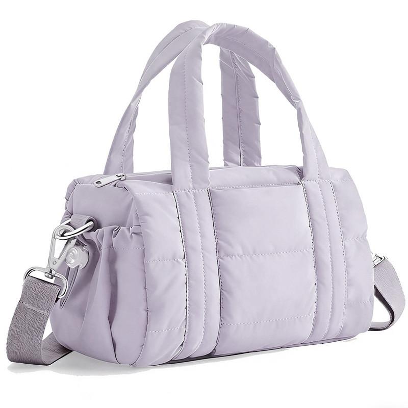 Nylon Puffer Handbag With Top Handle For Daily Casual Womens Shoulder Bag