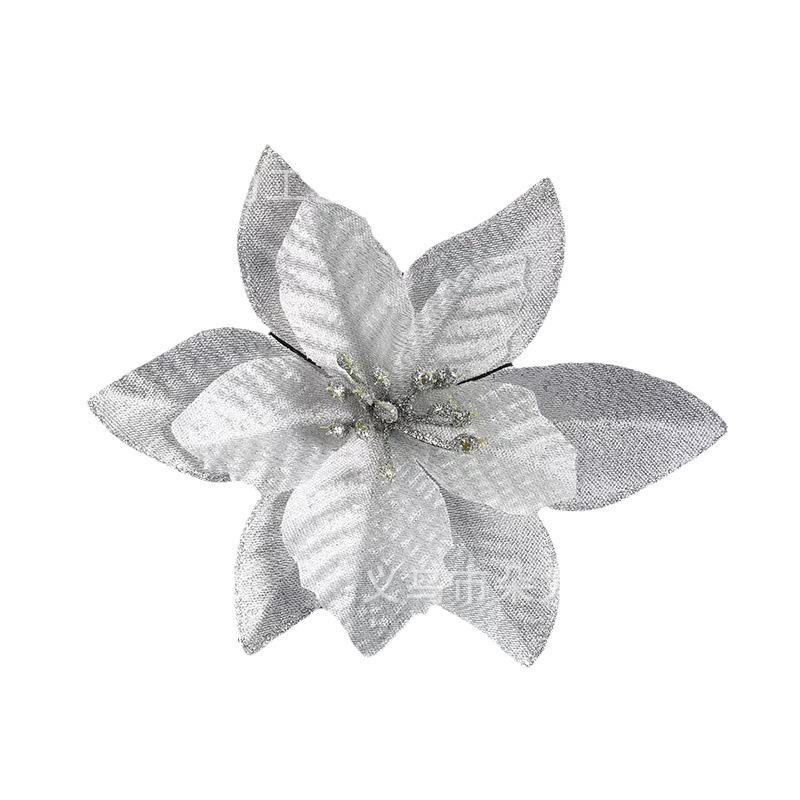 Christmas Poinsettia Glitter Wreath: Festive Floral Decoration