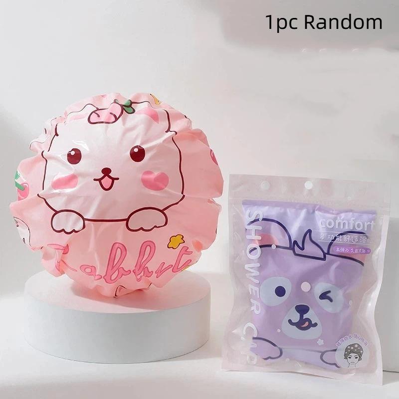 Waterproof Shower Caps - 100% Waterproof Thickened Single-Layer Head Cover For Women'S Hair Protection