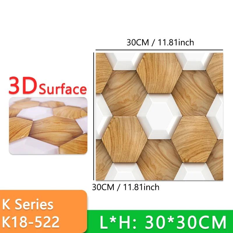 10pcs Thick Wall Sticker Self Adhesive Tiles Floor Stickers Marble Bathroom Ground Wallpapers waterproof PVC Bedroom living Room