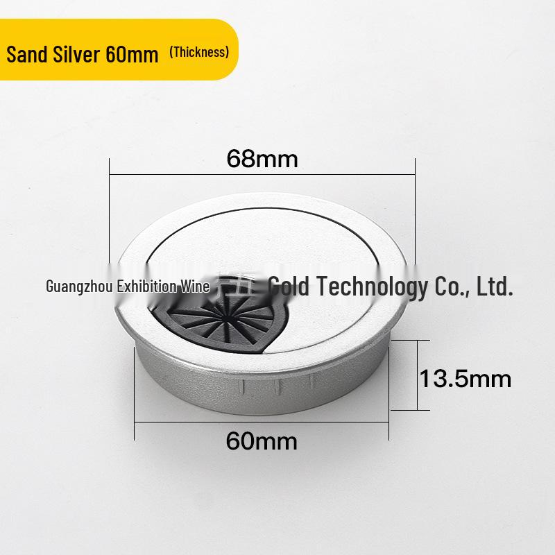 Round Desktop Cable Hole Cover for Wire Management (50, 53, 60mm)