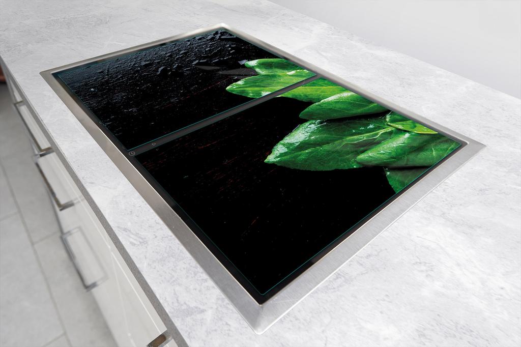 PIANO COTTURA IN VETRO PROTEZIONE 75x52 BASILICO