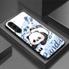 Cute Panda Phone Case For Samsung A25 A13 A33 5G A54 A36 A35 A56 A52 A14 Shockproof Glass Cover