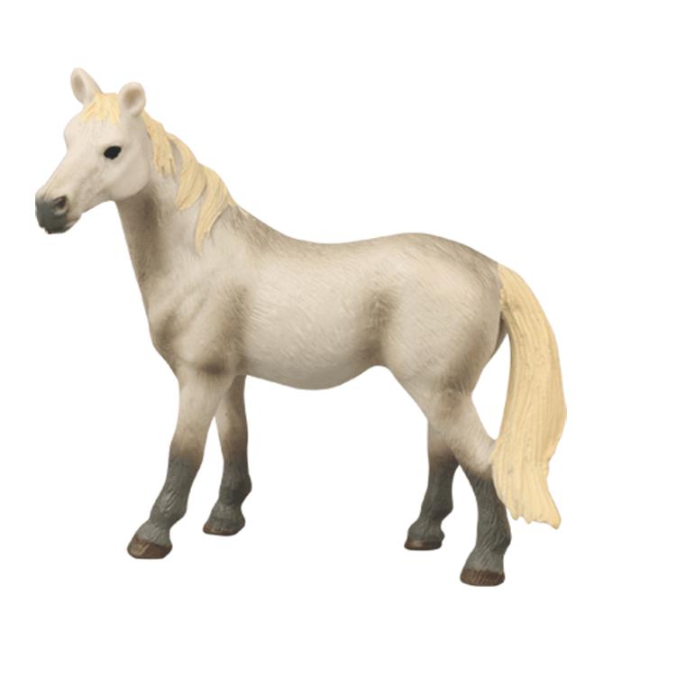 Cross-Border Quarter Horse White Pony Model Toy with Scene Accessories for Early Education