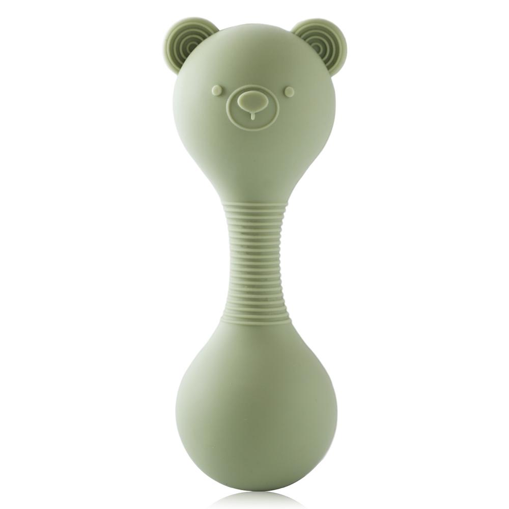 Rattles For Baby Silicone Maracas Toys Cartoon Bear Sand Hammer Baby Toys 0-12 Months Rattle Silicone Teether Toys For Baby Gift