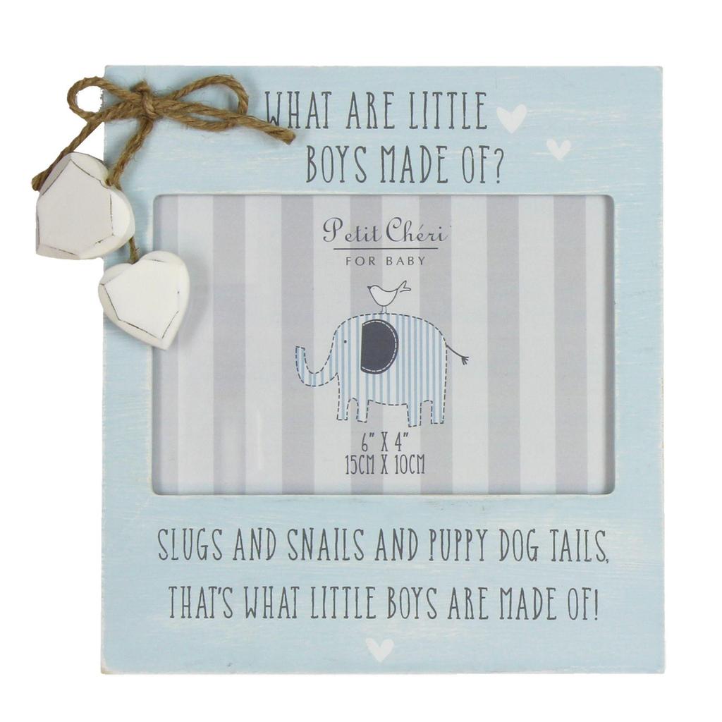 Celebrations Petit Cheri Little Boys Hearts Photo Frame