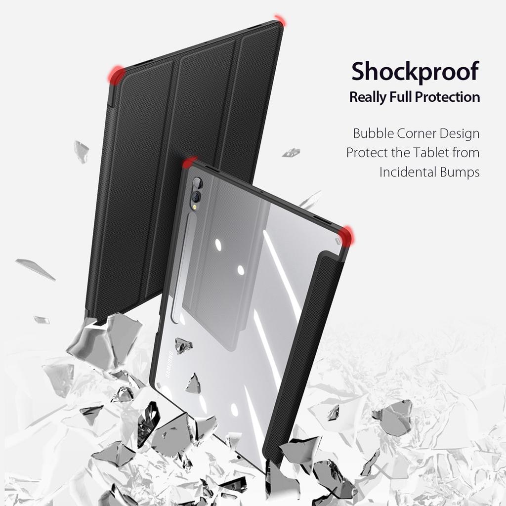 DUX DUCIS TOBY Series For Samsung Galaxy Tab S10 Ultra/S9 Ultra/S8 Ultra Case PU Leather Tri-Fold Stand Tablet Cover