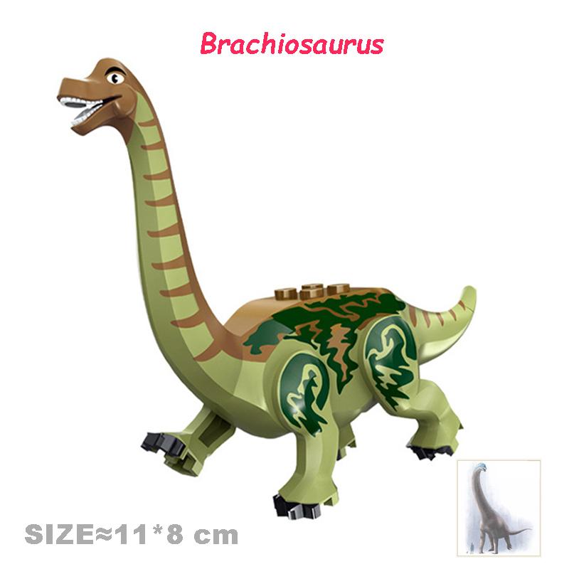 Non-Toxic Jurassic Dinosaurs World Velociraptor Triceratops Indominus T-Rex Model Building Blocks Assemble Educational Toys For Kids Gifts