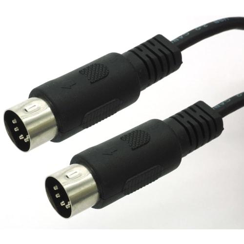 Audiophile MIDI Cord, Round 5-Pin DIN Male to Male, AFMC Black, 3m, 1 Piece