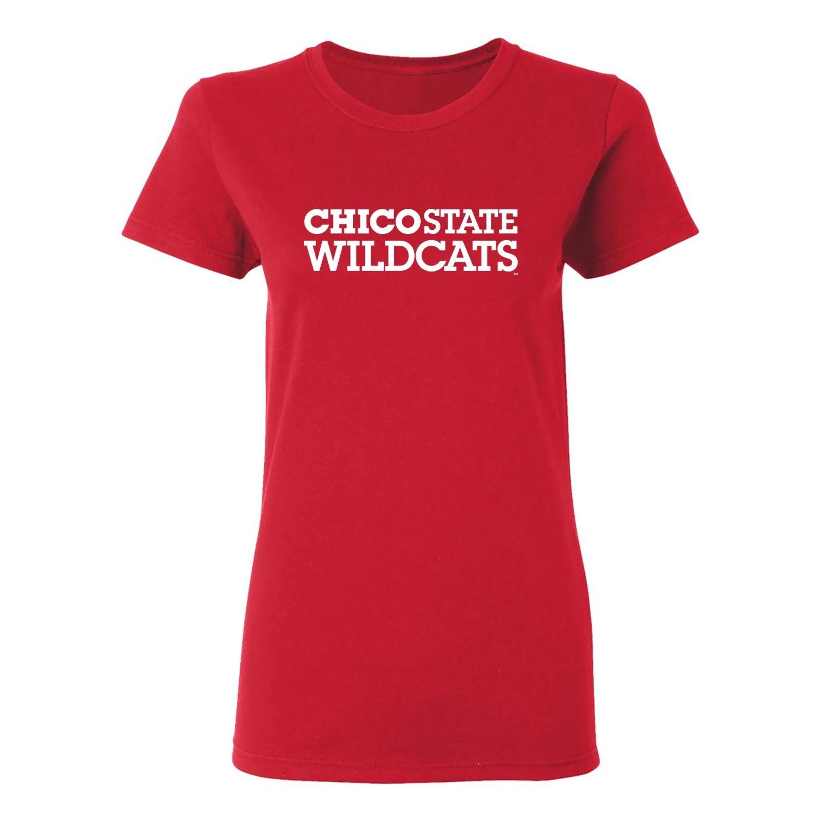 Chico State Wildcats Basic Block Women s T-Shirt - Red S