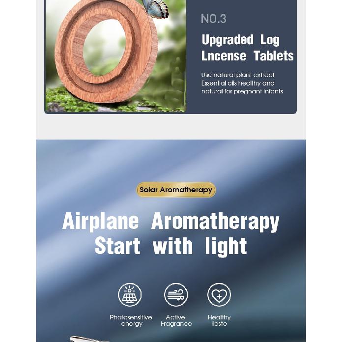 Car Air Freshener Solar Fighter Propeller Flavoring Fragrance Decoration Car Interior Accessories Men And Women Perfume