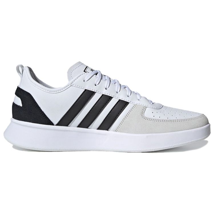 Adidas Court 80s Leather Suede Slip Resistant Durable Low Top Tennis Shoes Men Sneakers Black White Gray FW2871