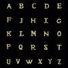 26pcs 3D Metal Gold Nail Art for Rhinestone Capital English Letters Decoration D