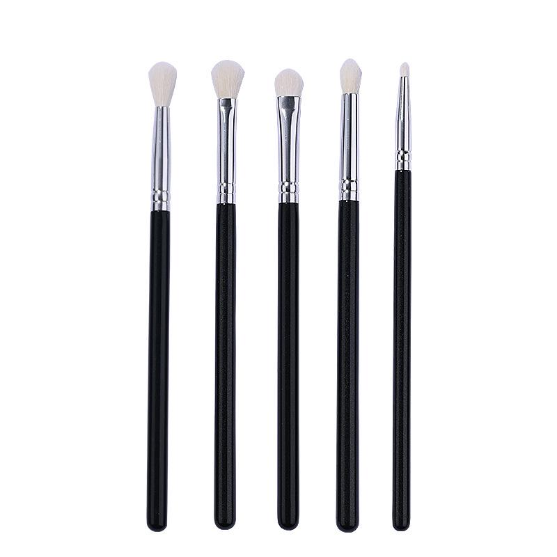 Wool Eye Shadow & Eyeliner Brush Set - Blending & Detail Makeup Tools for Under-Eye & Eye Base