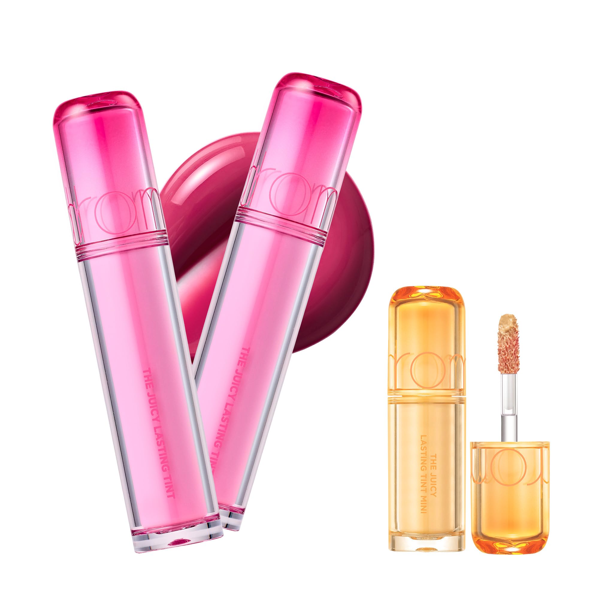 

Сочный стойкий высокопигментированный корейский блеск для губ pull lip Grape Bomb 2 шт 09 Wild Pear [rom&nd] Тинт, пигментированный, стойкий цвет, косметика, помада, блестящий,