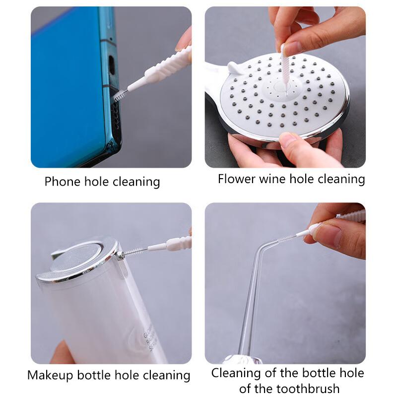 Bathroom Micro Nylon Brush Shower Head Anti-Clogging Cleaning Brush