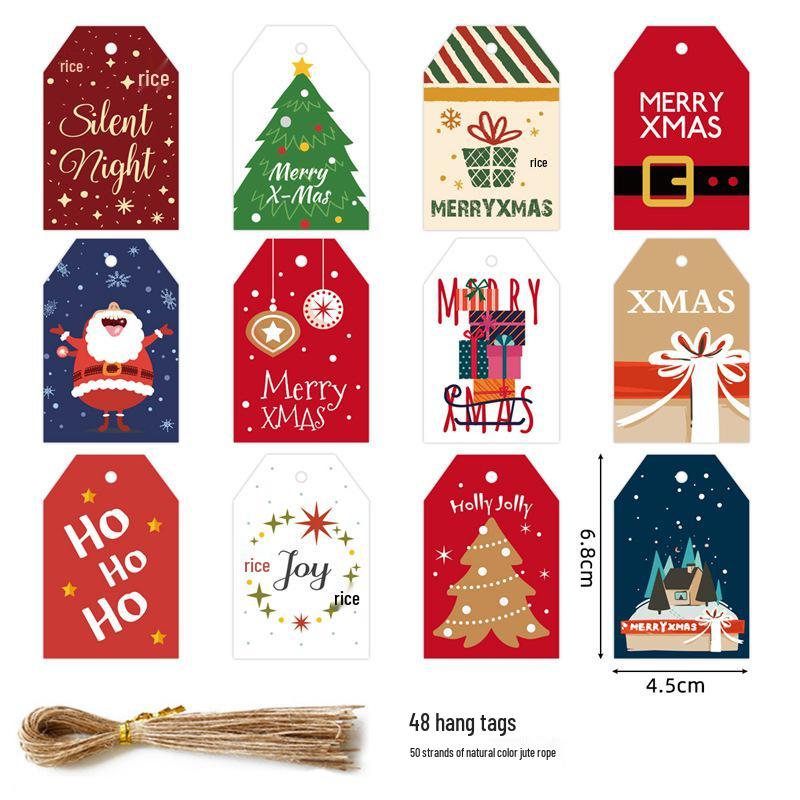 Etichette Regalo di Natale Transfrontaliere & Pendenti per Albero