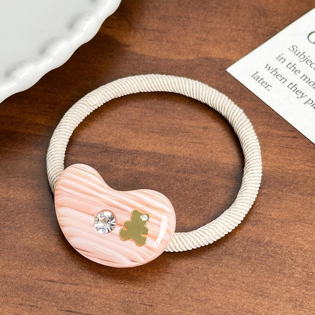 Trendy Acetate Hair Accessories Featuring Rhinestone Bear Clips For Young Women