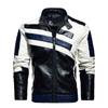 Men's Stand Collar Zipper Jacket Trendy Retro Distressed Men's Motorcycle Jacket