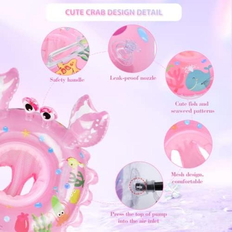 Oziral Baby Swim Ring 6 To 36 Months Inflatable Swimming Seat Pool Float for Toddlers Kids Swimming Aid Pool Toy
