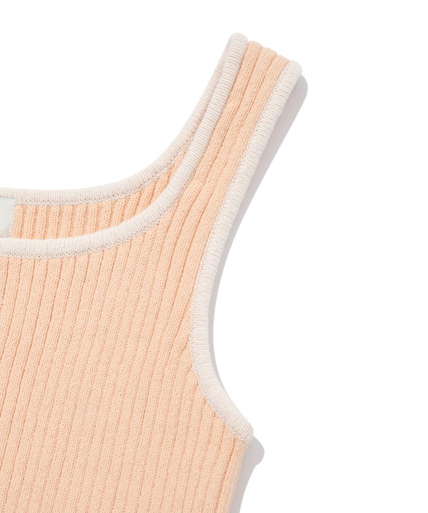 COVERNAT WOMAN Rib Sleeveless Knit Salmon