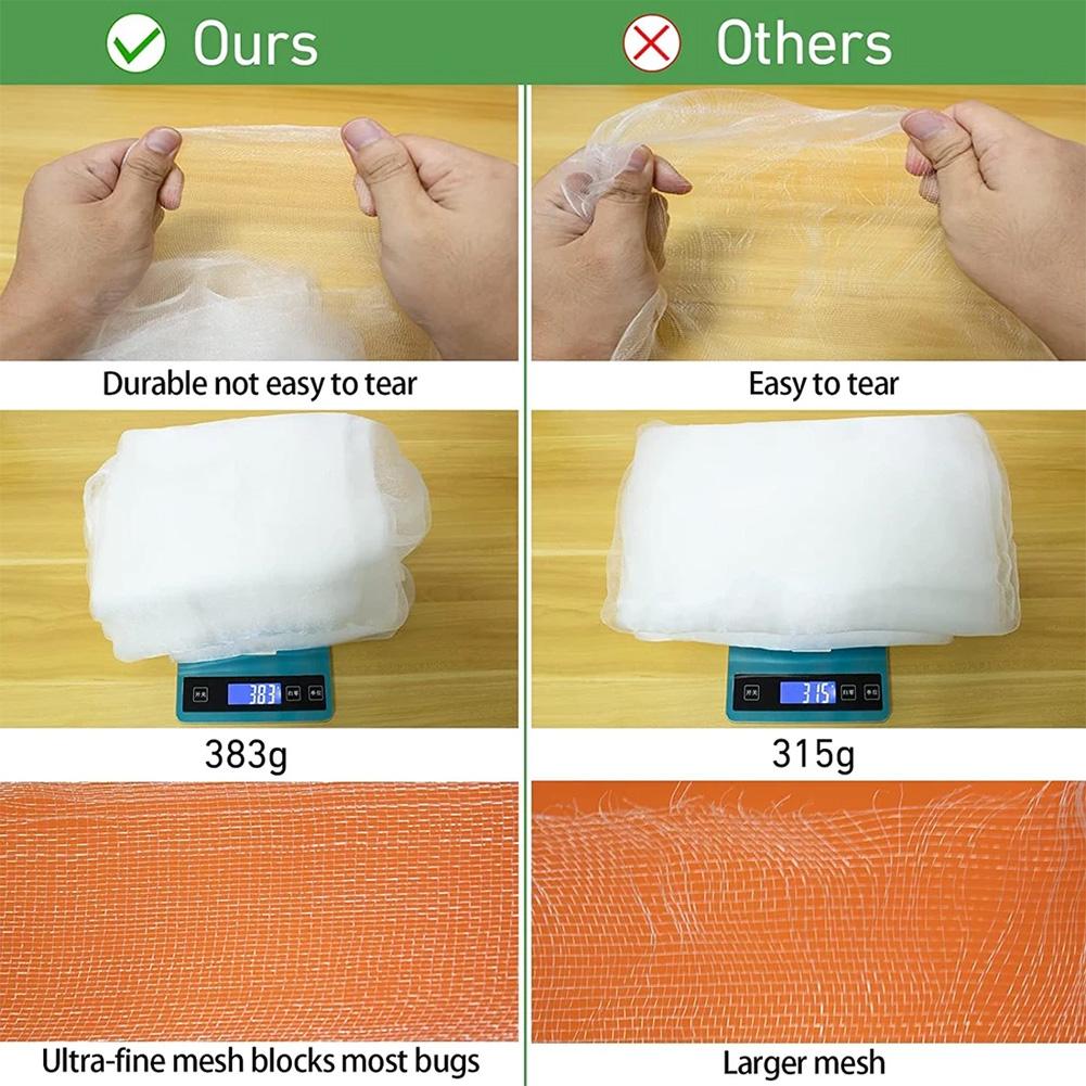 Garden Mesh Netting Thickened Garden Insect Netting Fine Mesh Plant Protection Netting for Fruits Flowers Crops Greenhouse