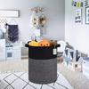 Breathable Cotton Rope Hamper Basket With Supportive Handles Large Capacity Storage Container For Clothes