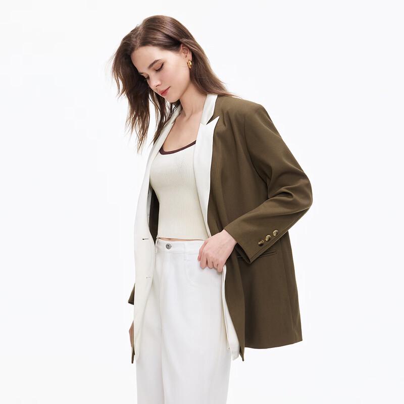 Женский составной свободный повседневный костюм-жакет L