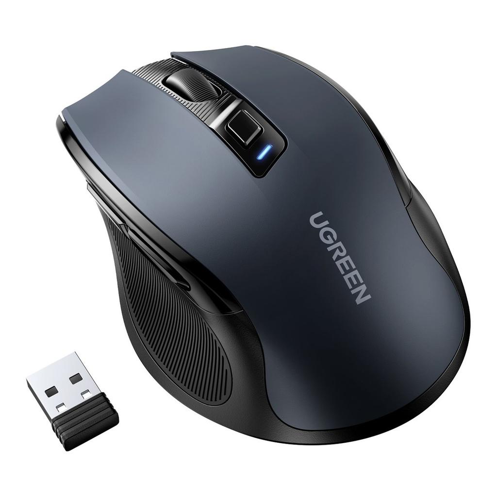 Ergonomic Wireless Optical USB Mouse 24GHz 4000DPI Black