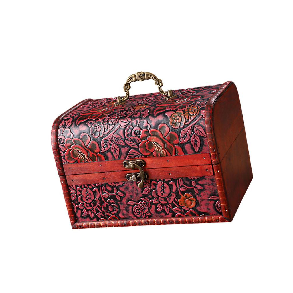 Spacious Wood Storage Box For Jewelry Watches Featuring Antique Look For Home Decoration