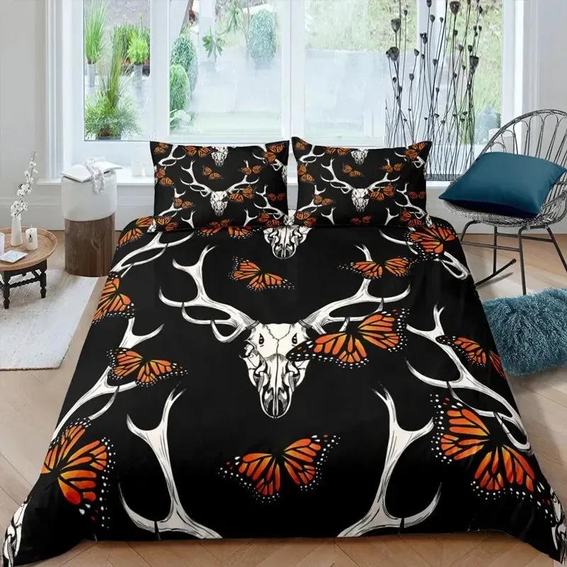 3D Printed Gothic Skull Bedding Set Duvet Cover Bedroom Comforter Covers Single Twin King Size Quilt Cover Home Textile