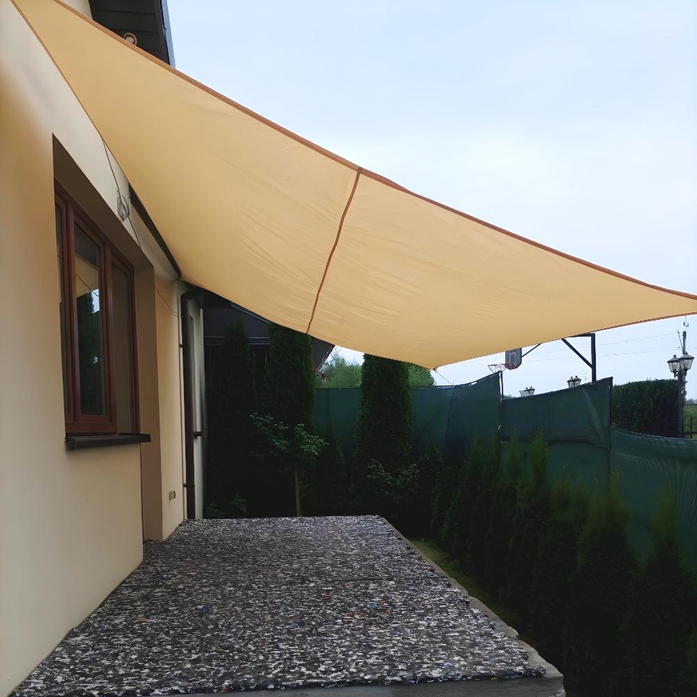 Large premium shade sail waterproof 4x6 beige uv shade cloth