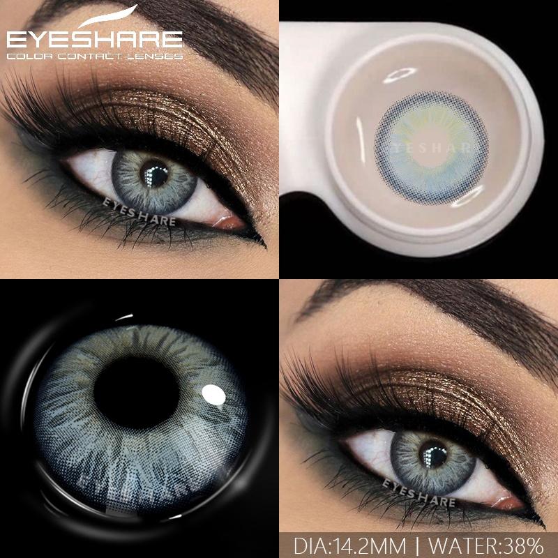 1 Par Fargede Linser for Øyne Mote Blå Øyelinser Grønne Kontakter Brune Linser Grå Pupiller Årslinser Skjønnhetssminke
