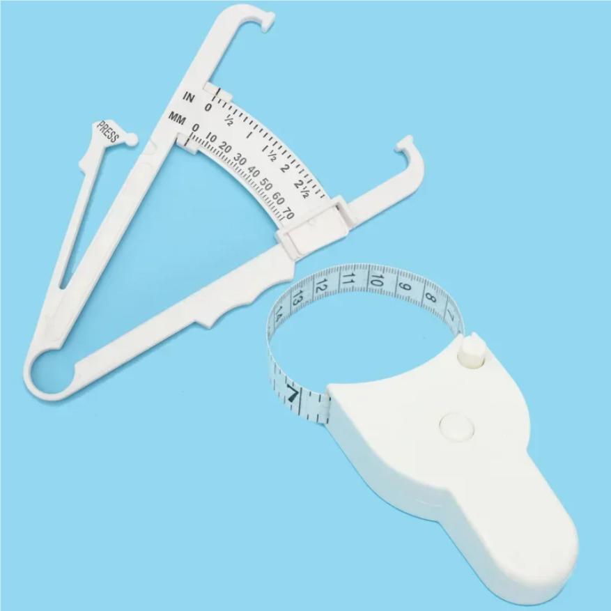 1 Set 70mm Hautfalten-Körperfett-Messschieber-Set mit Maßband Körperfett-Messgeräte Körperfett-Tester Hautfaltenmess-Zubehör
