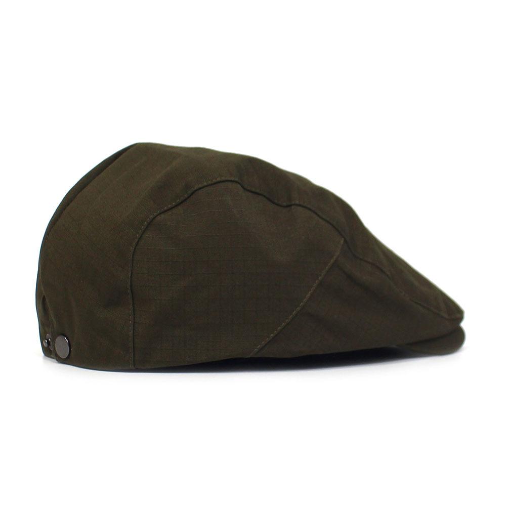 Solid-colour flat-brim cap Forward-facing cap Beret Cotton casual cap Casual cap for men and women