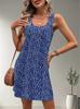 Mode Leopard Und Blumenmuster Damen Minikleider Sommer Ärmellos 3D Gedruckt Straße Damenkleid 3XL Große Größe Freizeitkleid