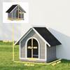 Outdoor Dog Kennel, Opening Body, 84 x 101 x 86 cm, Grey and White