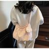 Large Capacity Nyl Cloth Ladies Crossbody Bag Candy Color Pleated Design Women's Shoulder Bag Portable String Female Handbags